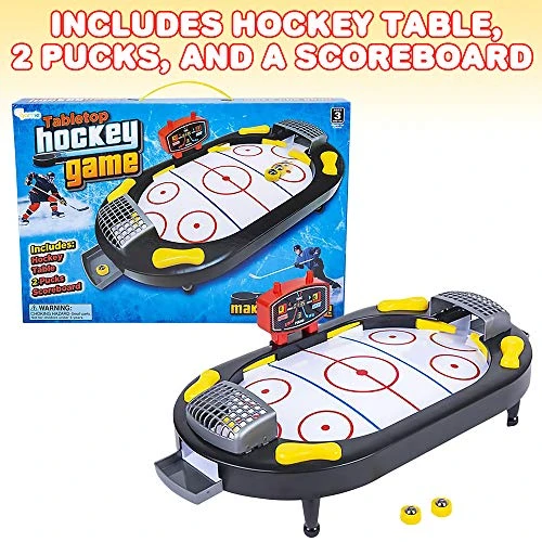 Gamie Hockey Tabletop Game, Desktop Sports Game With Mini Hockey Table, 2 Pucks, And Scoreboard, Fun Indoor Games For Home, Office And Game Night, Best Gift Idea For Kids 4 Gamie Hockey Tabletop Game, Desktop Sports Game With Mini Hockey Table, 2 Pucks, And Scoreboard, Fun Indoor Games For Home, Office And Game Night, Best Gift Idea For Kids - Image 2