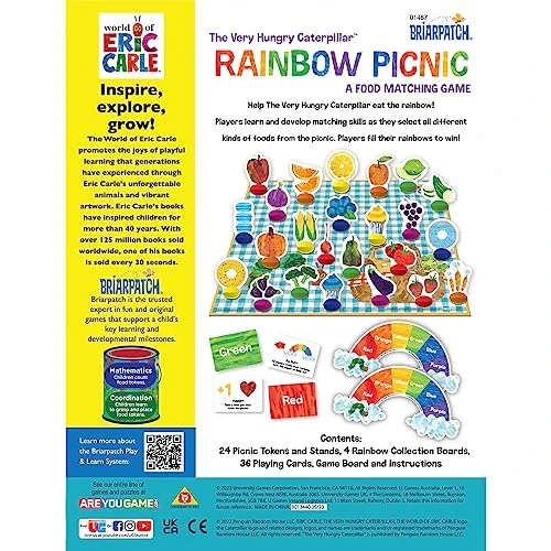 Briarpatch | The Very Hungry Caterpillar Rainbow Picnic Game, Ages 3+ 3 Briarpatch | The Very Hungry Caterpillar Rainbow Picnic Game, Ages 3+