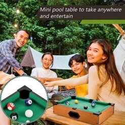 Shappy Mini Pool Table And Billiard Set Small Cats Billiards Game With 16 Balls 2 Billiard Sticks 6 Chalk Cube 6 Pool Cue Tip 1 Brush 1 Triangle Tabletop Portable Billiards For Home Office Desk Games -Play Nest Game 61PbtSakS2L