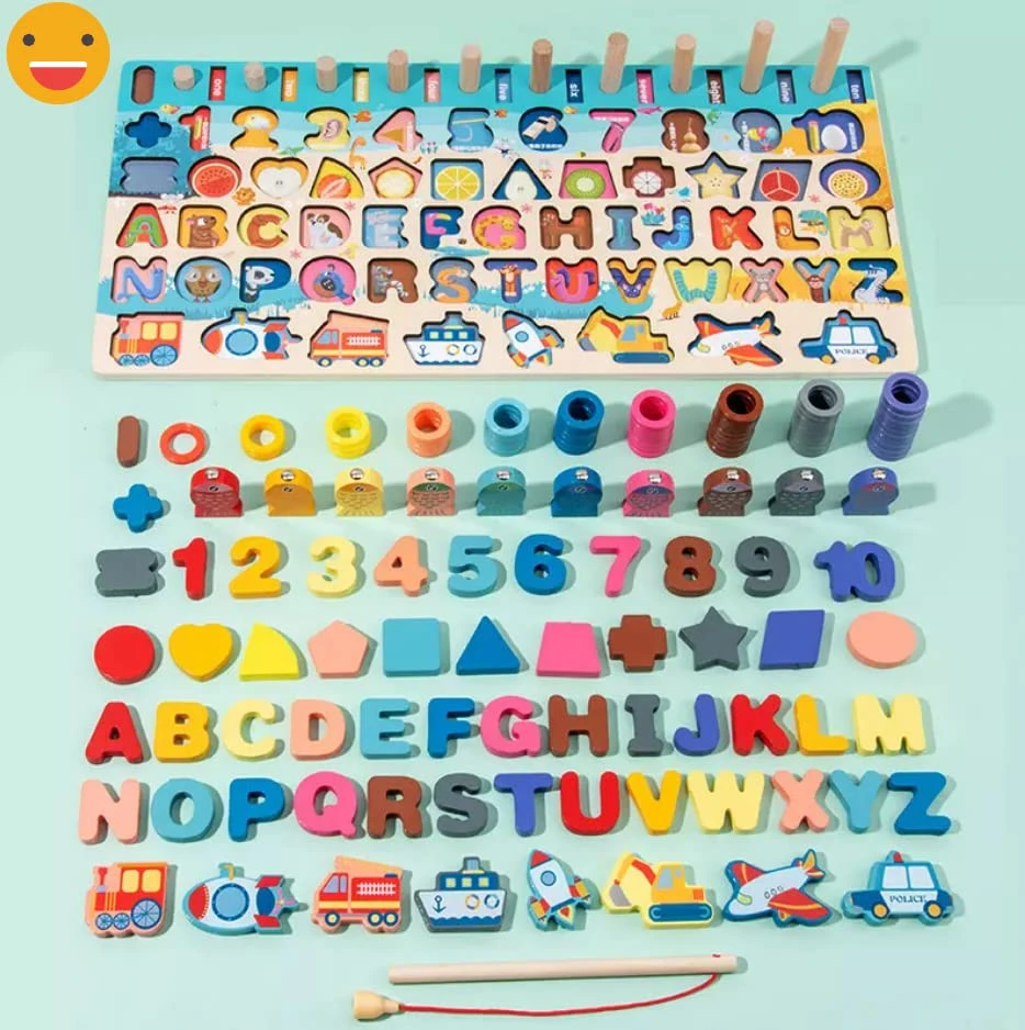 GENERIC K5R3- Fishing Game- Fine Motor Skill Kids Toy ABC Alphabet Color Sorting Puzzle- Early Learning- 2 Fishing Poles - Alphabet- Numbers- Shapes- Magnetic Kids Sensory Game 6 GENERIC K5R3- Fishing Game- Fine Motor Skill Kids Toy ABC Alphabet Color Sorting Puzzle- Early Learning- 2 Fishing Poles - Alphabet- Numbers- Shapes- Magnetic Kids Sensory Game - Image 4