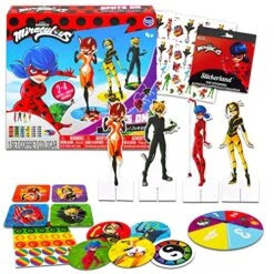 Zagtoon Miraculous Ladybug Spots On Game For Kids - Miraculous Ladybug Bundle With Spots On Floor Game Plus Miraculous Ladybug Stickers (Miraculous Ladybug Gifts)
