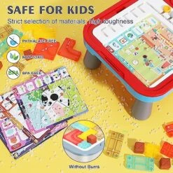 2-in-1 Board Games And Puzzles For Kids Ages 3-5 5-7, Blocks Puzzle Brain Teasers Logic Thinking Game Table, STEM Montessori Preschool Learning Early Educational Toys Birthday Gifts For Boys And Girls -Play Nest Game 61kRll8g8CL