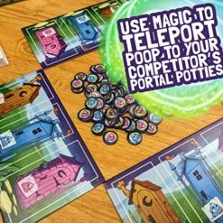 Rookie Mage Games Portal Potties - Funny Last Wizard Standing Board Games For Adults & Kids - Includes Playing Cards, Poop Emoji Tokens, Colorful Potty Boards - 2 To 4 Players, Ages 7+ Toys & Games -Play Nest Game 61tnDZDjiIL
