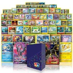 Ultra Rare Deluxe Bundle | 100+ Authentic Cards With 2 Guaranteed Ultra Rares | Plus 10 Bonus Rares Or Holos | GG Deck Box Compatible With Pokemon Cards